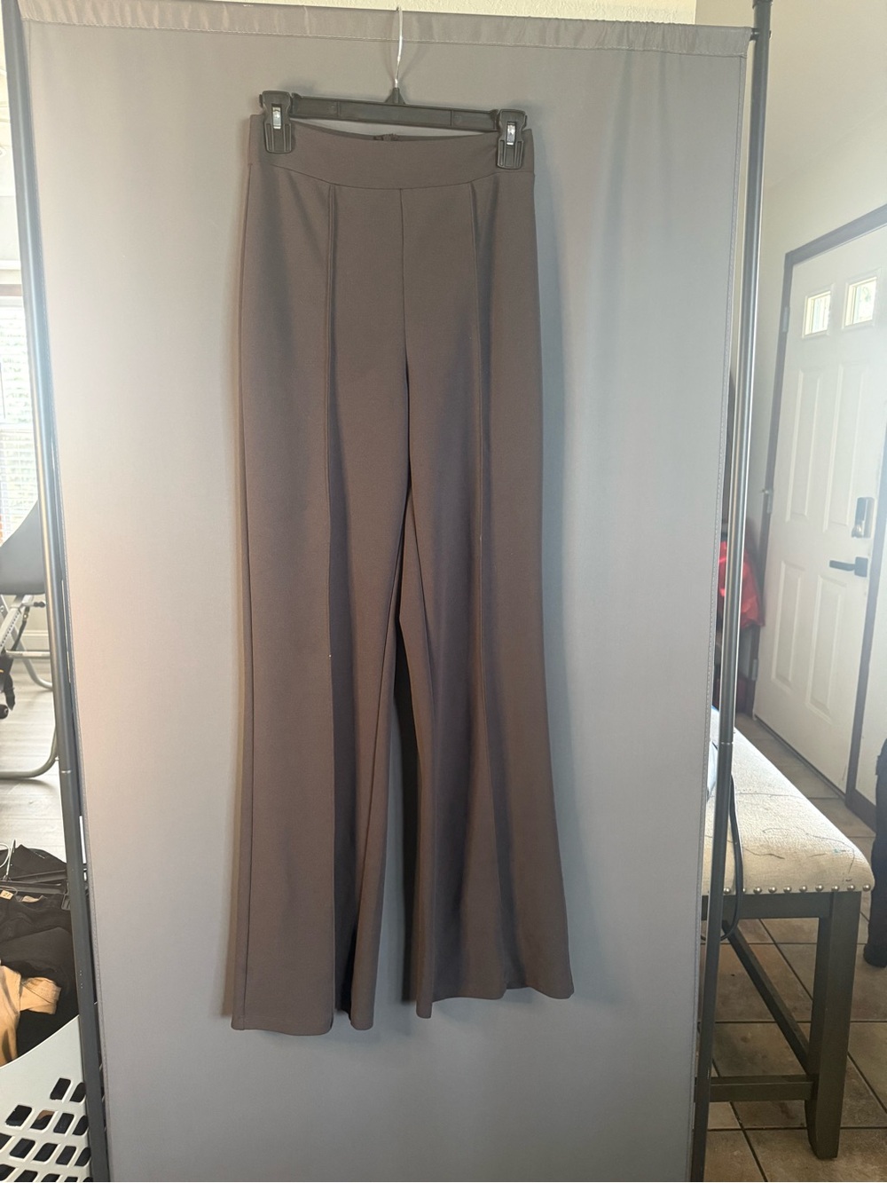 Fashion Nova Taupe High-Waist Wide-Leg Pants